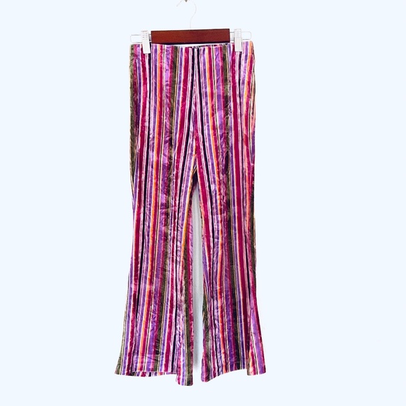 TRUCE Velou Elastic Waist Striped Flared Leg Pants Kids Sz 8 - Picture 1 of 2